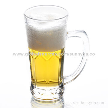 Eco-friendly Wholesale Clear Beer Mug Glass